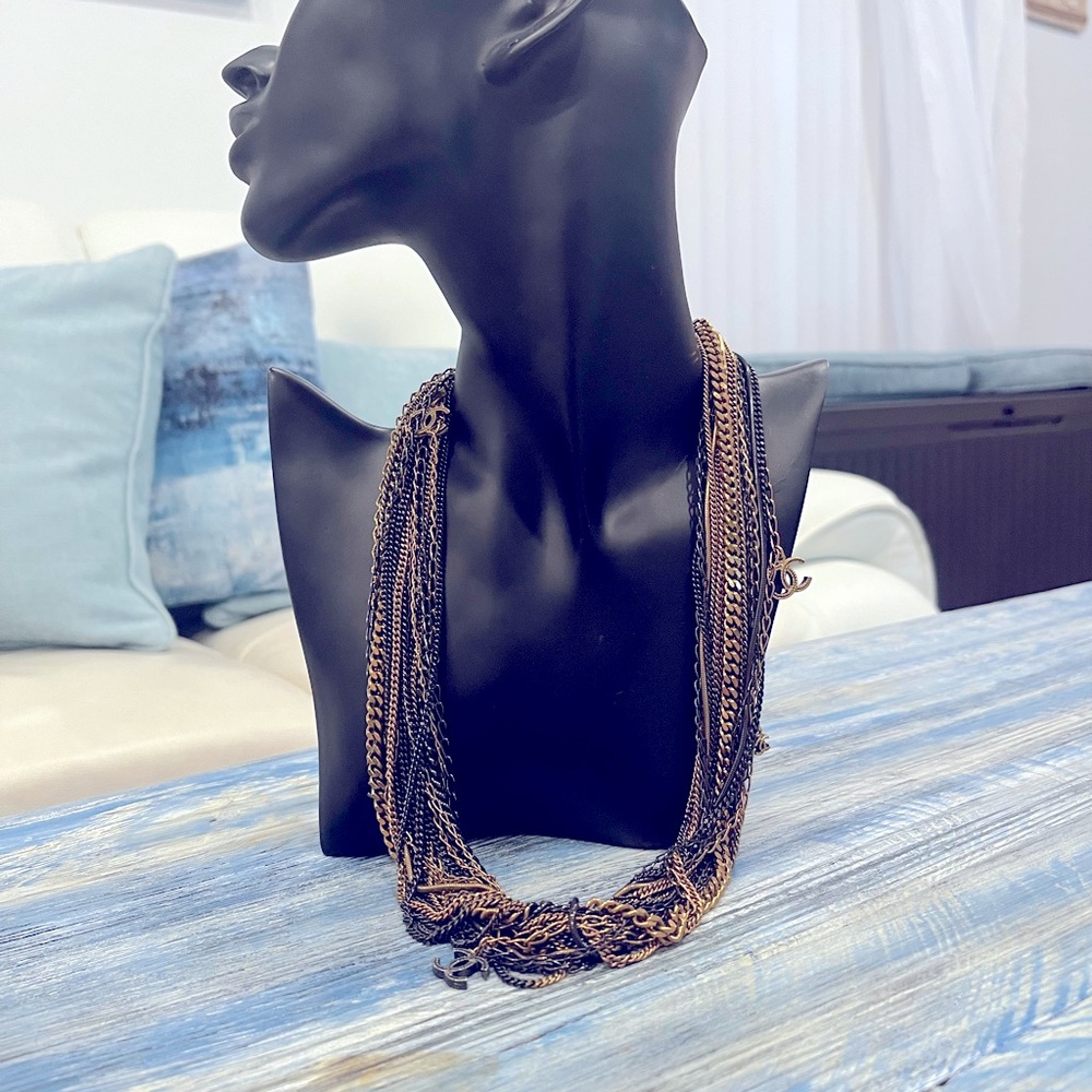 CHANEL multi chain necklace